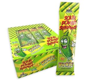 Sour Power Pickle Flavor Sour Straws Limited Edition 1.75oz 24ct